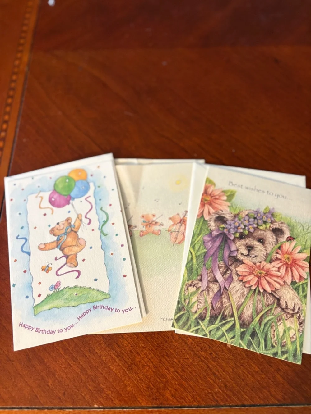 Vintage 1980s Teddy Bears Greeting Cards & Envelopes Lot of 9